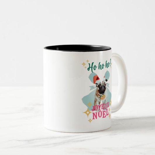 Französischer PugMug Zweifarbige Tasse (VorderseiteRechts)