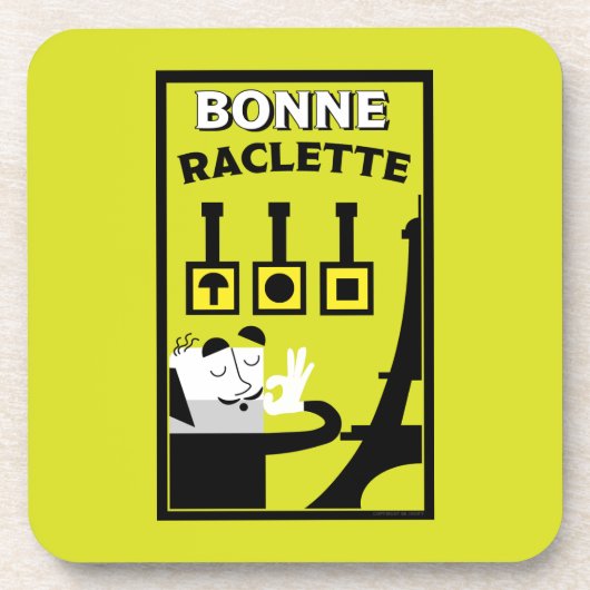 Französischer Raclette Getränkeuntersetzer (Vorderseite)