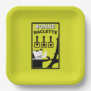 Französischer Raclette Pappteller