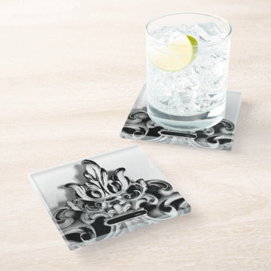 Französischer Rahmen Glasuntersetzer (Schrägansicht)