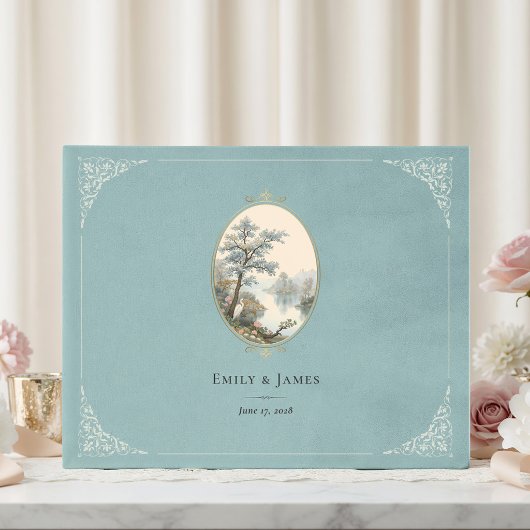 Französischer Reiher Staubblauer Hochzeit Gästebuch