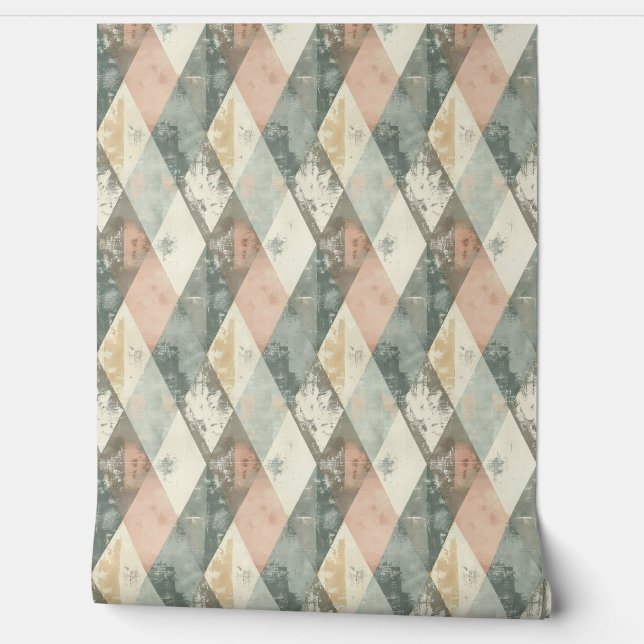 Französischer Retro-Harlekin Tapete (Abrollen)