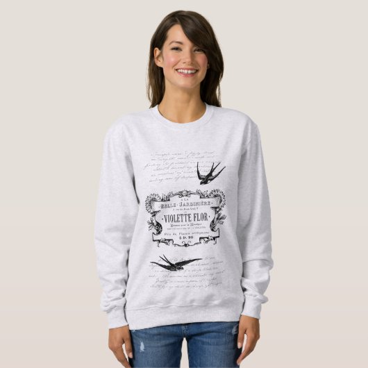 Französischer Retro violetter Sweatshirt (Vorne ganz)