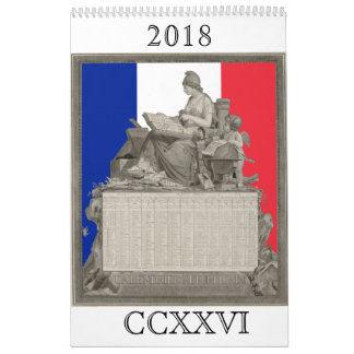 Französischer revolutionärer Kalender für 2018