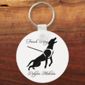Französischer Ring Malinois Schlüsselanhänger (Vorderseite)