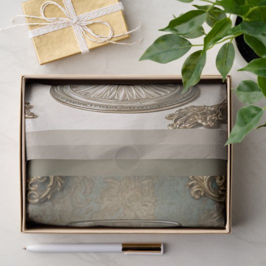 Französischer Rokoko Parisian Champagne Glass Deco Seidenpapier (Geschenk)