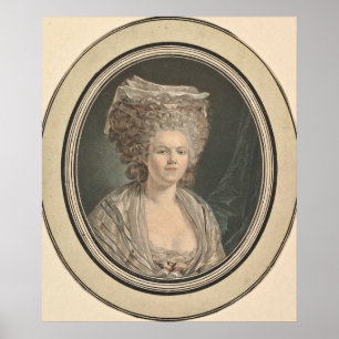 Französischer Rokoko Portrait Woman Classic Art Pr Poster