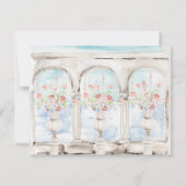 Französischer romantischer Garten Blumen Hochzeit RSVP Karte (Rückseite)