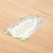 französischer romantischer Gartentor-Bogen Monogra Acryleinladungen (Ablage )