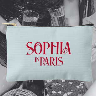 Französischer Roter Individuelle Name in Paris Dus Zubehörtasche