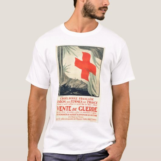 Französischer rotes Kreuz-Wohltätigkeit-Verkauf T-Shirt (Vorderseite)