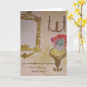 Französischer Salon Karte (Gelbe Blume)