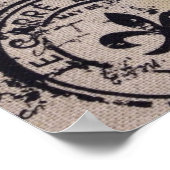 Französischer Schmetterling Moderner Vintager Pari Poster (Ecke)