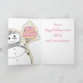 französischer Schneemobil Koch Kunsthandwerker Feiertagskarte (Innenseite)