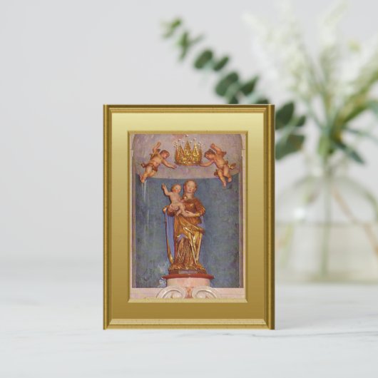 Französischer Schrein mit St Christopher Postkarte (Stehend Vorderseite)