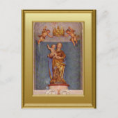Französischer Schrein mit St Christopher Postkarte (Vorderseite)