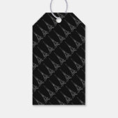 Französischer Schwarzer Eiffelturm, Pariser Gesche Geschenkanhänger (Rückseite)