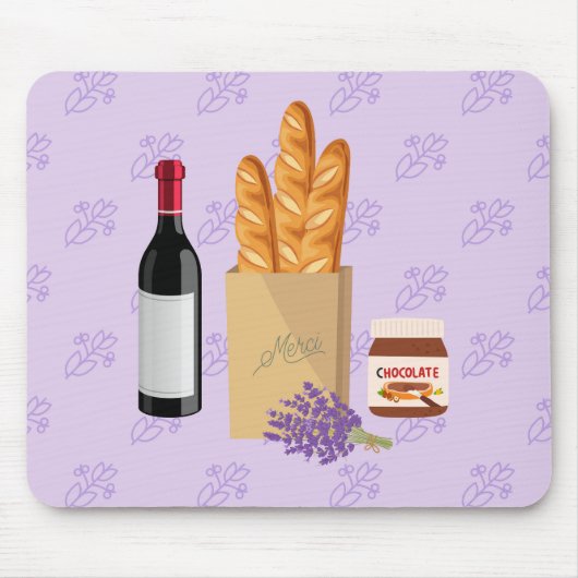 Französischer Snack Mousepad (Vorne)