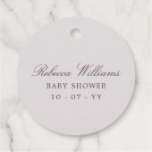 Französischer Stack von Macarons im Kranz danke Geschenkanhänger (Rückseite)