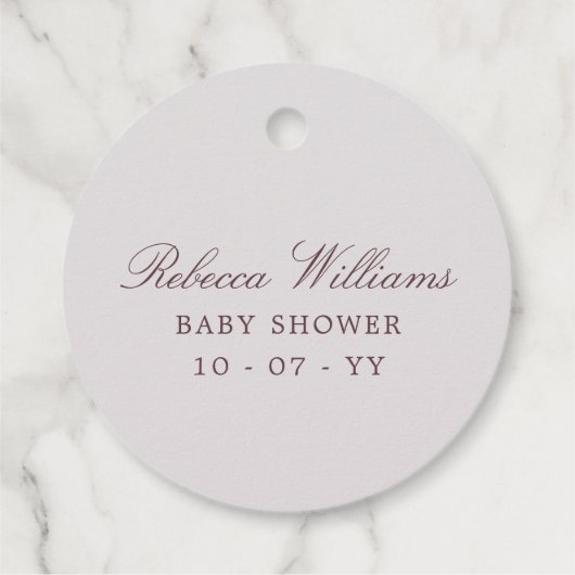 Französischer Stack von Macarons im Kranz danke Geschenkanhänger (Rückseite)