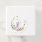 Französischer Stack von Macarons im Kranz danke Geschenkanhänger (Beispiel)