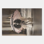 Französischer Standard Poodle Fashion Runway Decou Geschenkpapier Set (Vorderseite 2)