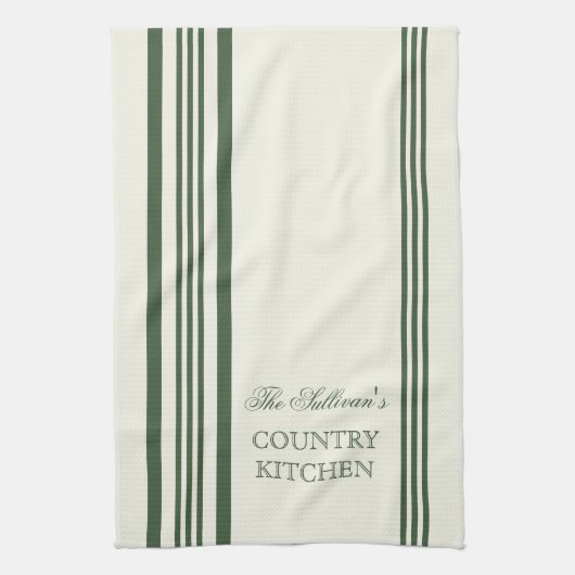 Französischer Stil Streifen Personalisierte Küchen Geschirrtuch (Vertikal)