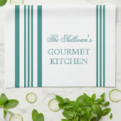 Französischer Stil Streifen Personalisierte Küchen Handtuch (Gefaltet)