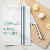 Französischer Stil Streifen Personalisierte Küchen Handtuch (Viertel Falte)
