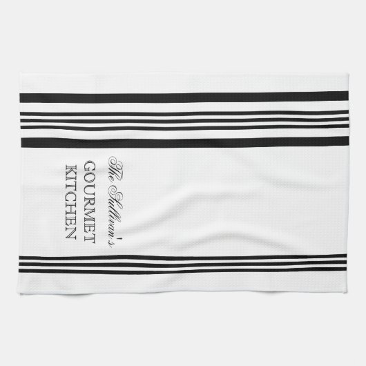 Französischer Stil Streifen Personalisierte Küchen Handtuch (Horizontal)