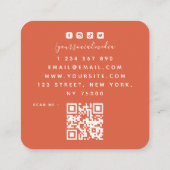 Französischer Süßkuchen QR Code Social Media Quadratische Visitenkarte (Rückseite)