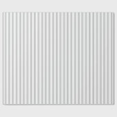 Französischer Ticking Strip Grau White 2 Geschenk Geschenkpapier (Flach)