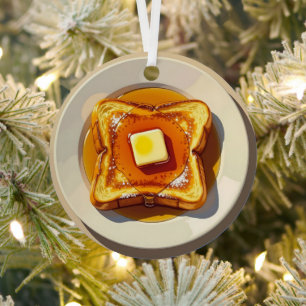 Französischer Toast, Butter und Sirup Frühstück We Ornament Aus Metall