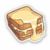 Französischer Toast Cartoon Aufkleber (Vorderseite)