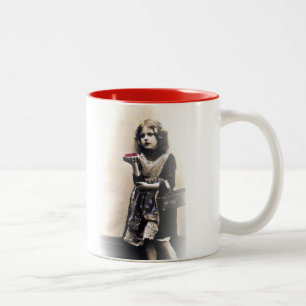 Französischer Toast-Diva-Kaffee-Tasse Zweifarbige Tasse