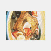Französischer Toast Fleecedecke (Vorderseite (Horizontal))