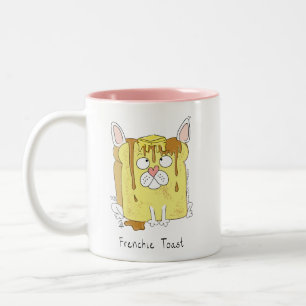 Französischer Toast Französische Bulldog-Tasse Zweifarbige Tasse
