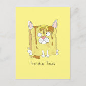 Französischer Toast Französischer Bulldog Hund Pos Postkarte (Vorderseite)