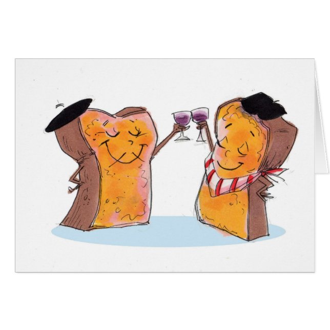 Französischer Toast-Karte (Vorderseite (Horizontal))