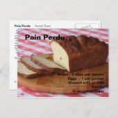 Französischer Toast Postkarte (Vorne/Hinten)