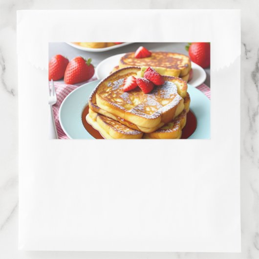 Französischer Toast Rechteckiger Aufkleber (Tasche)