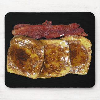 Französischer Toast Schwarz Mousepad