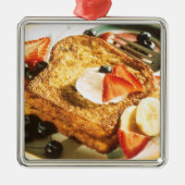 Französischer Toast Silbernes Ornament (Vorne)
