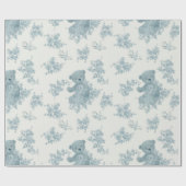 Französischer Toilbier und Bunny Geschenkpapier (Flach)