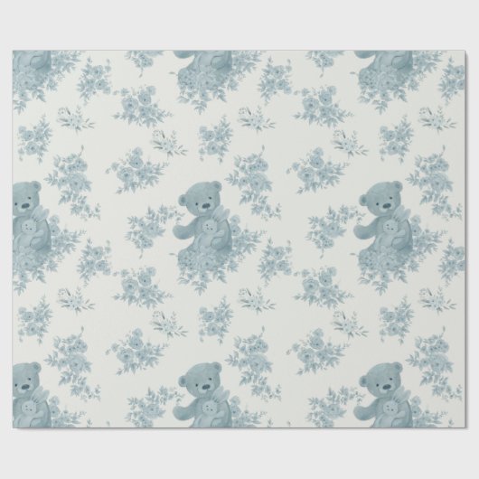 Französischer Toilbier und Bunny Geschenkpapier (Flach)