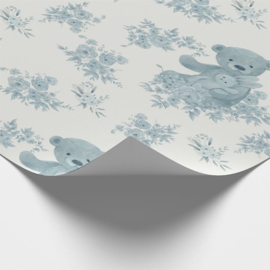 Französischer Toilbier und Bunny Geschenkpapier (Ecke)