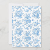 Französischer Toilblorbär 1. Geburtstag Einladung (Rückseite)