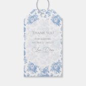 Französischer Toile-Floral-Bär Geschenkanhänger (Vorderseite)