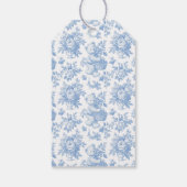 Französischer Toile-Floral-Bär Geschenkanhänger (Rückseite)