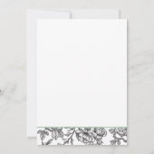 Französischer Toile und Sage Green Bow Einladung (Rückseite)